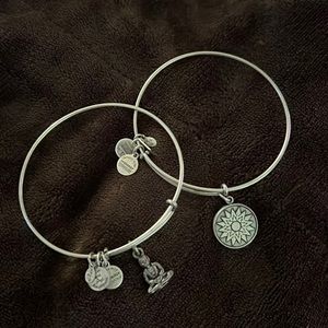 Alex and Ani silver bracelets